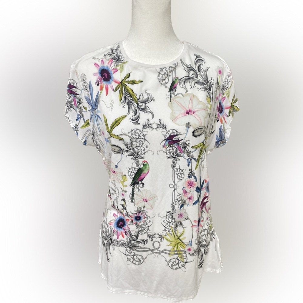 Ted Baker Floral Top - White - Size: 4